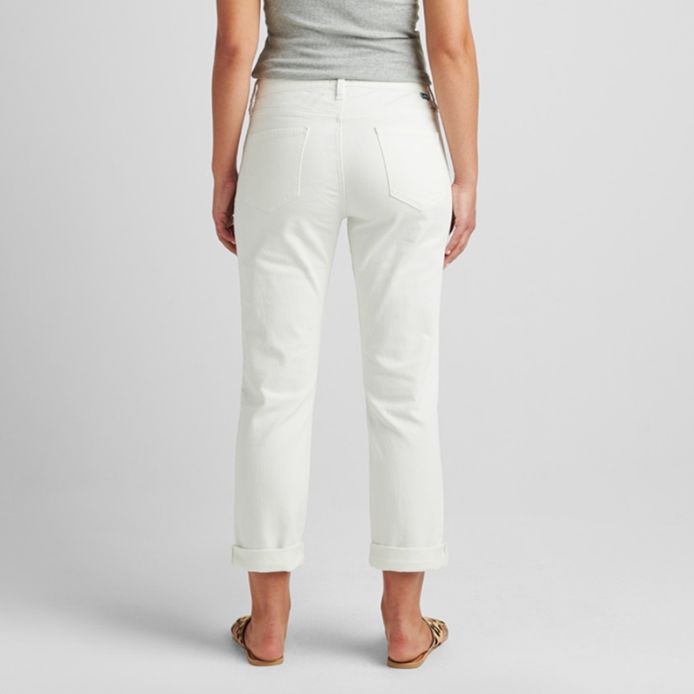 NWT JAG Carter Mid Rise Girlfriend Jeans White 12 - Picture 2 of 16